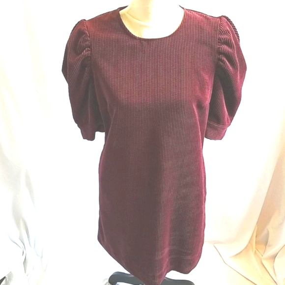 Who What Wear Women's Short Puff Sleeve Dress-Purple Size Small - Picture 1 of 8